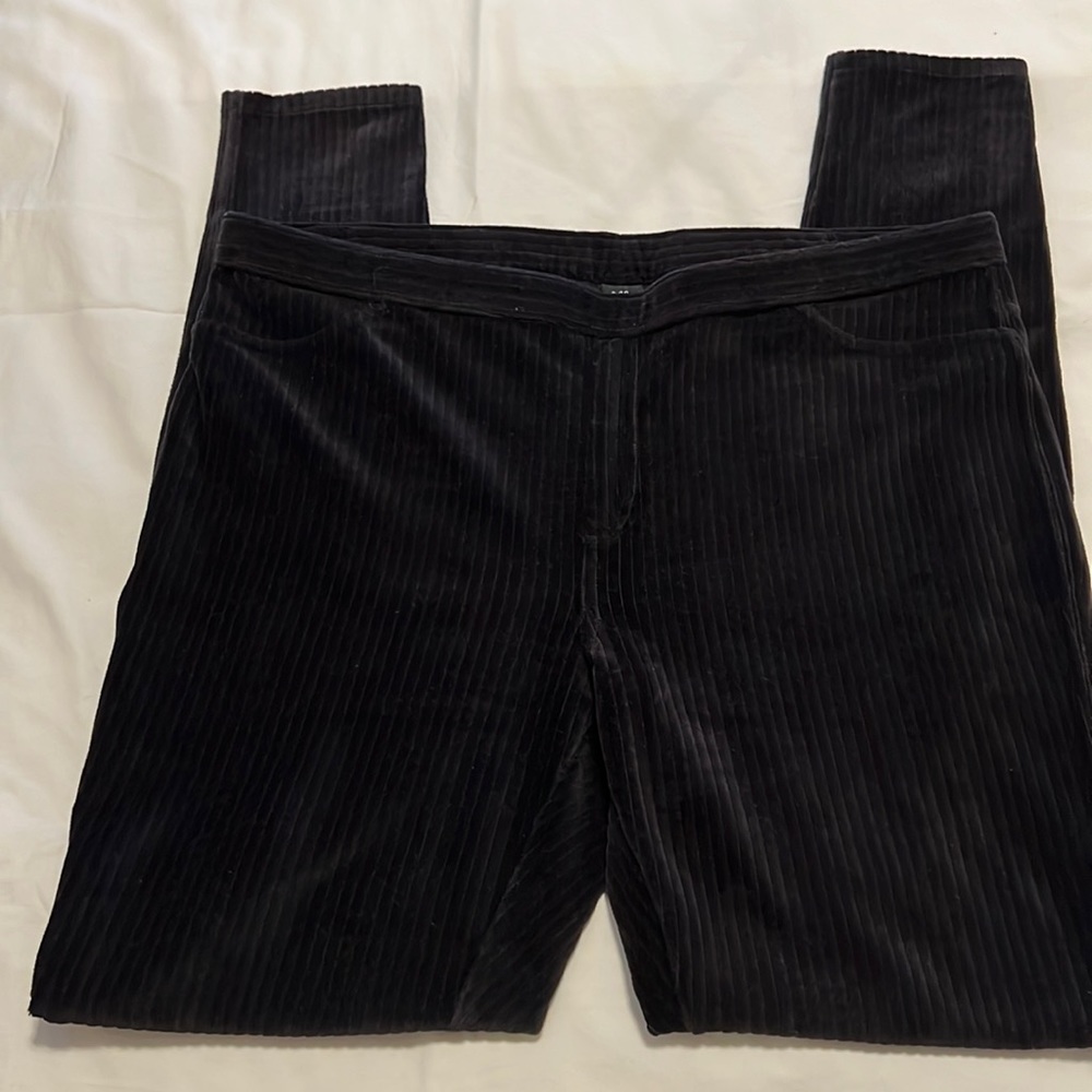 NWOT HUE Black Ribbed Leggings Size XL